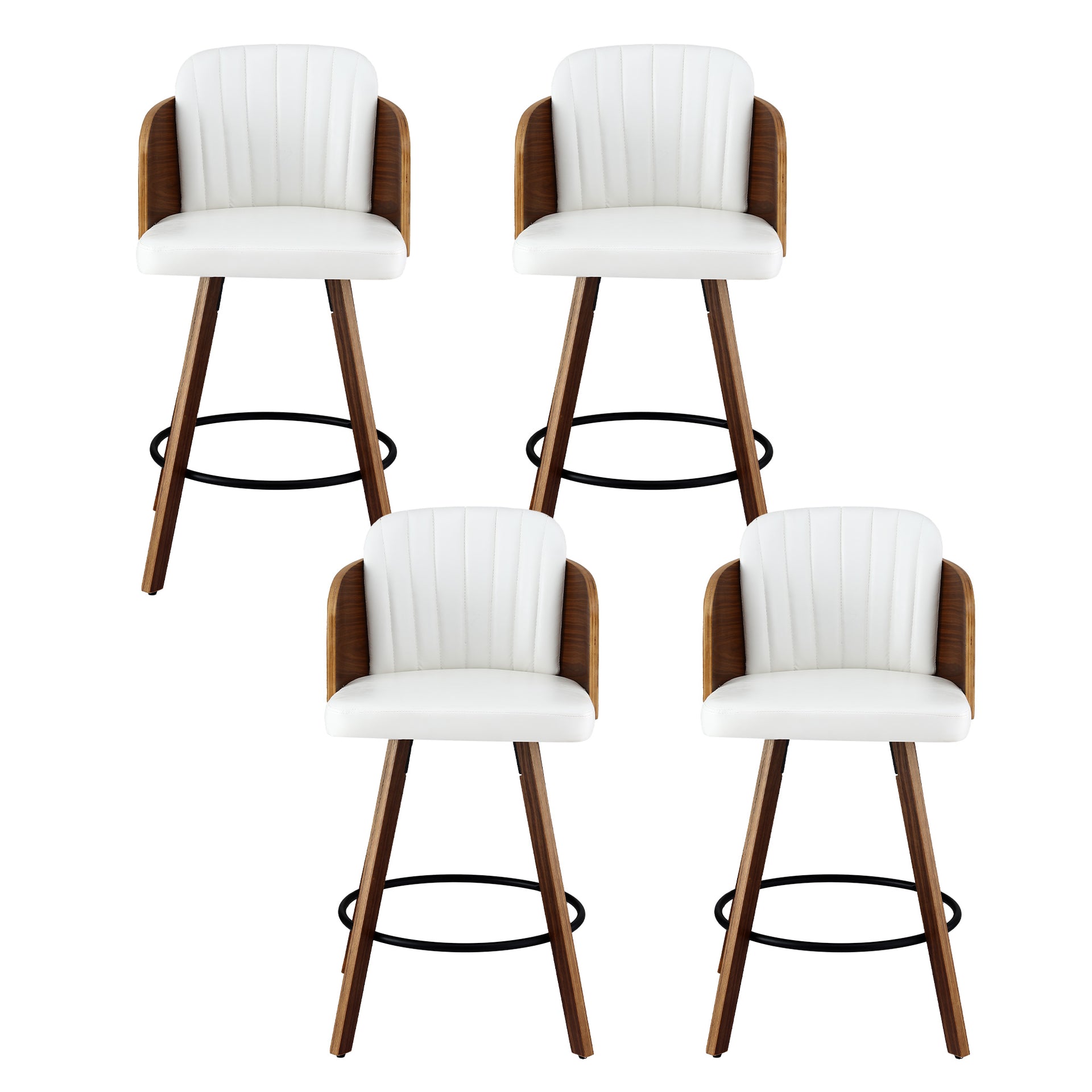Artiss Wooden Bar Stools Swivel Kitchen Counter Stool Chair 58cm Seat Height Awezingly