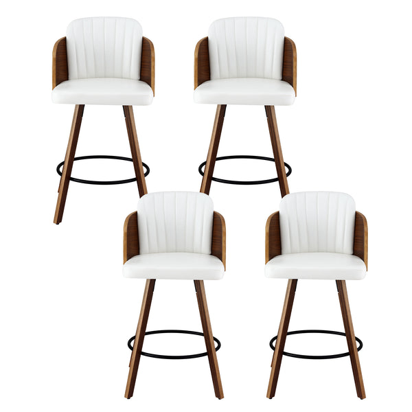 Artiss Wooden Bar Stools Swivel Kitchen Counter Stool Chair 58cm Seat Height Awezingly