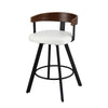 Artiss Bar Stool Swivel Metal Legs Kitchen Chair Bentwood Counter Leather White