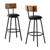 Artiss 2X Industrial Bar Stools Upholstered Counter Chairs Steel Frame Anti-Scratch