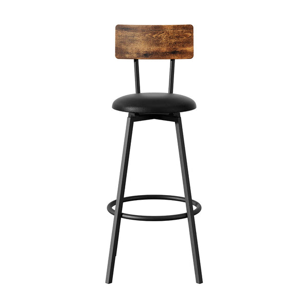 Artiss 2X Industrial Bar Stools Upholstered Counter Chairs Steel Frame Anti-Scratch Artiss