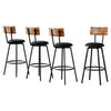 Artiss 4X Industrial Bar Stools Upholstered Counter Chairs Steel Frame Anti-Scratch