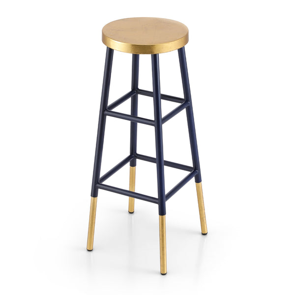 Artiss Bar Stools Metal Gold Navy Artiss