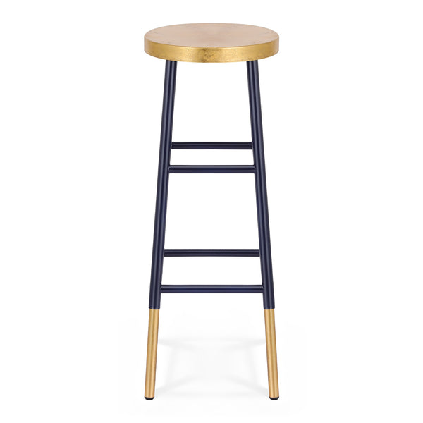 Artiss Bar Stools Metal Gold Navy Artiss