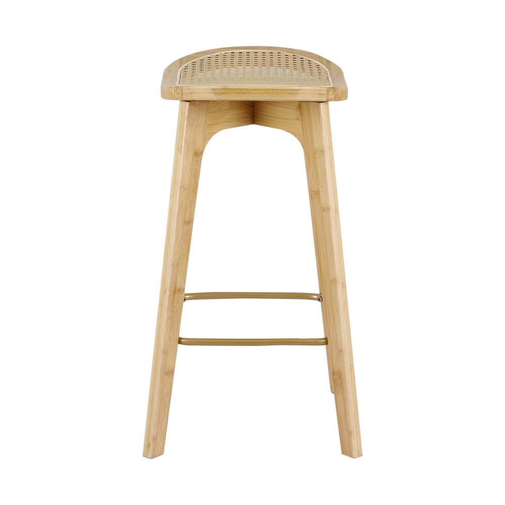 Artiss 2x Bar Stools Bamboo Rattan Stool Counter Chair Kitchen Barstools Artiss