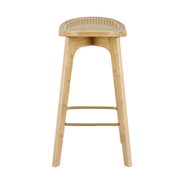 Artiss 2x Bar Stools Bamboo Rattan Stool Counter Chair Kitchen Barstools Artiss
