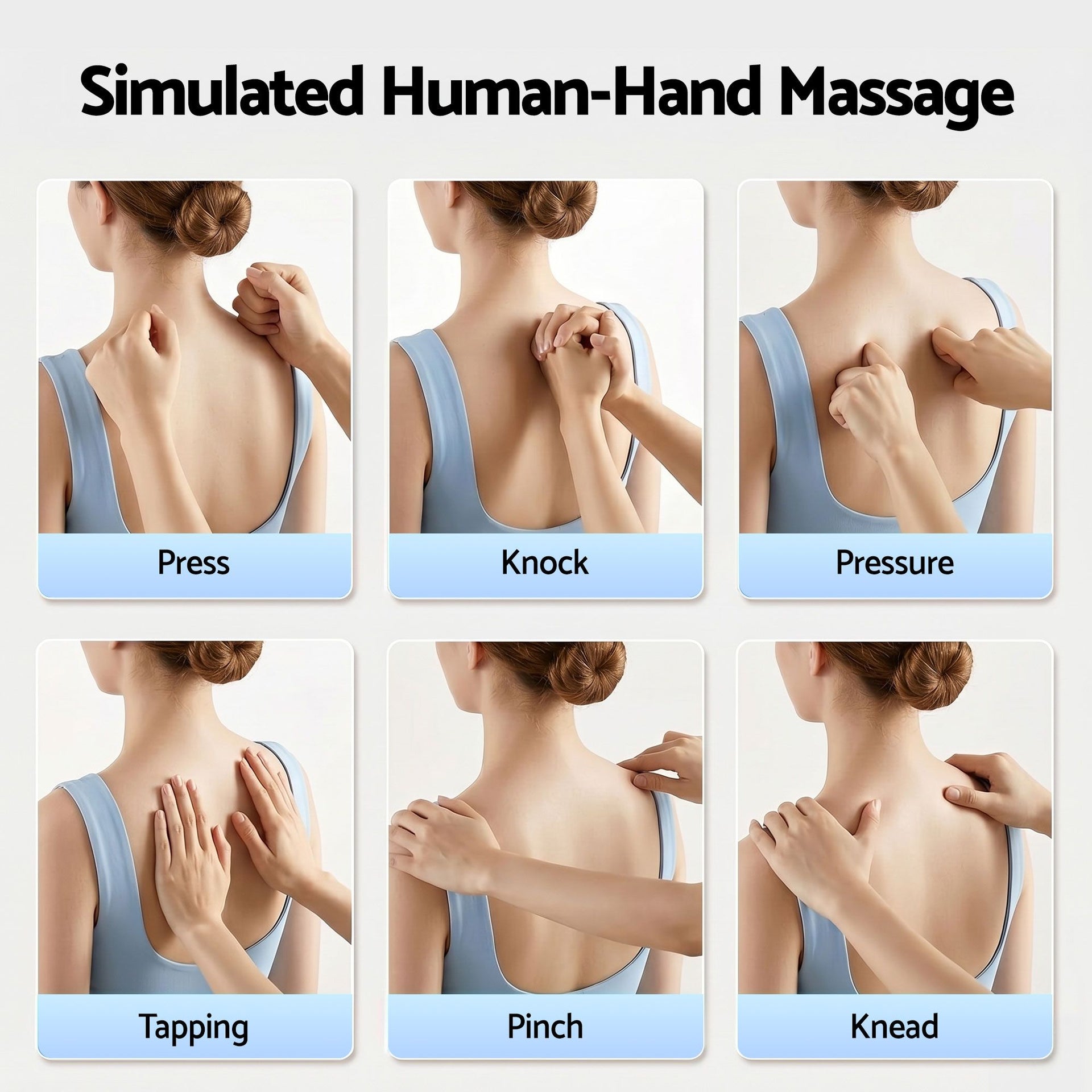 Livemor Back Massager with Heat and Traction, Neck and Shoulder Massage Pillow, Ergonomic Backrest for Office Chair & Sofa, Lumbar Support Cushion with 2-Level Thermal Relief, 6 Modes for Cervical & Full Body Pain Relief, Large Awezingly