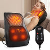 Livemor Back Massager with Heat and Traction, Neck and Shoulder Massage Pillow, Ergonomic Backrest for Office Chair & Sofa, Lumbar Support Cushion with 2-Level Thermal Relief, 6 Modes for Cervical & Full Body Pain Relief, Large