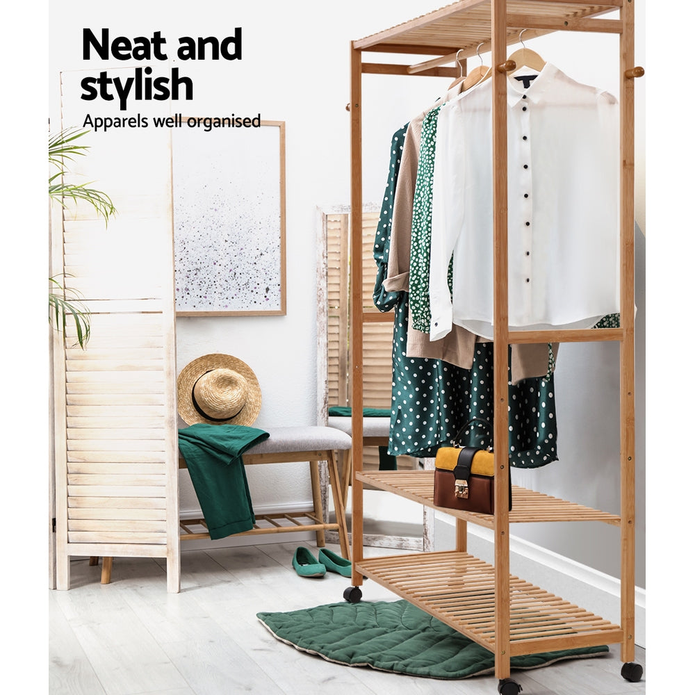 Artiss Wardrobe Clothes Rack Airer Coat Stand Hanger 165cm Artiss