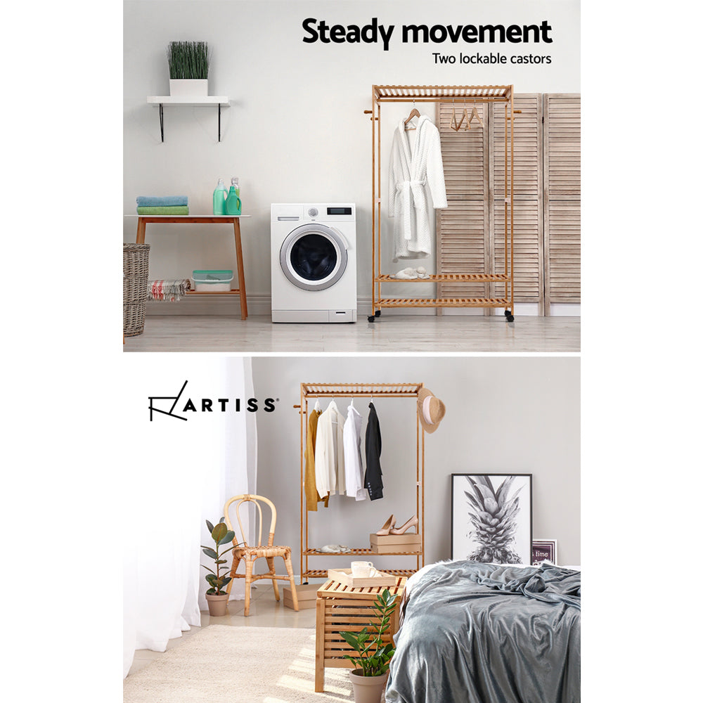 Artiss Wardrobe Clothes Rack Airer Coat Stand Hanger 165cm Artiss