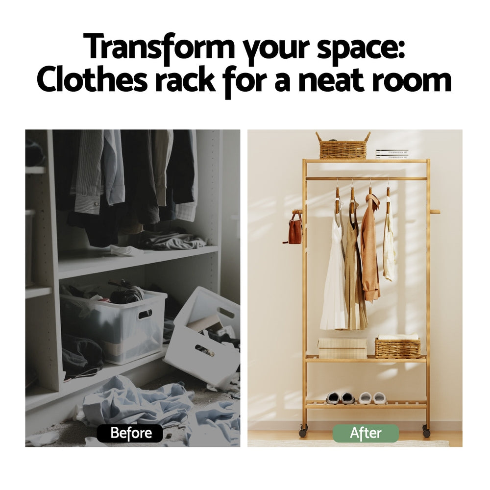 Artiss Clothes Rack Wardrobe Coat Stand 169cm Awezingly