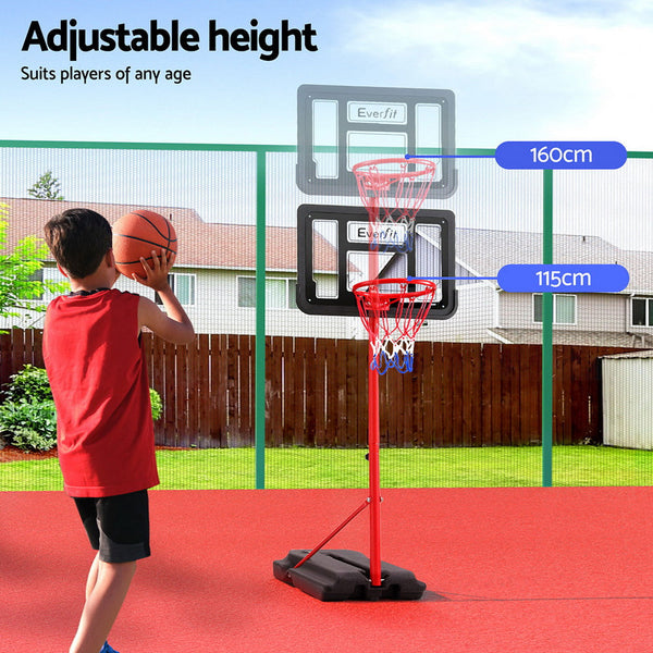 Everfit 1.6M Kids Basketball Hoop Stand System Portable Everfit