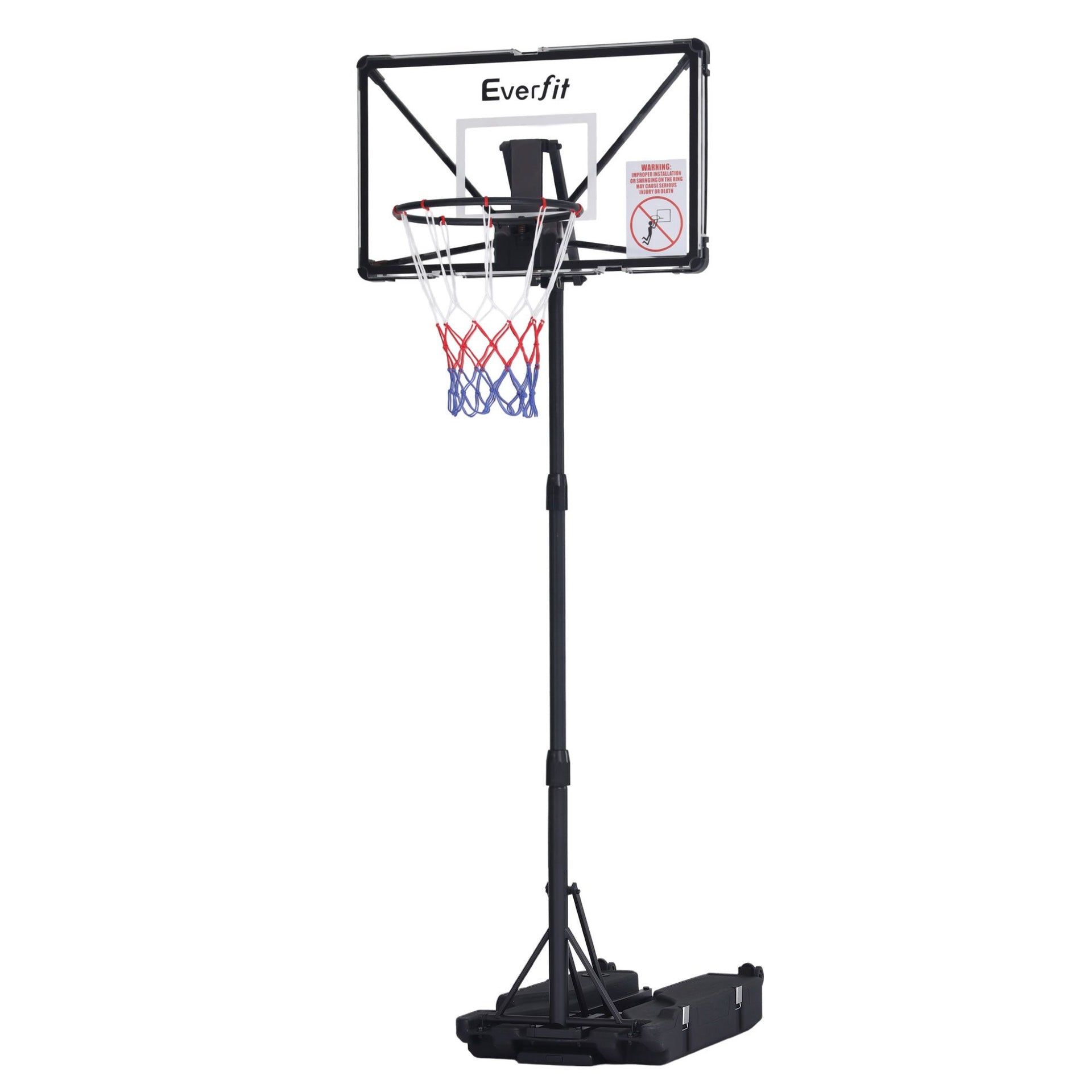 Everfit Portable Basketball Hoop System Adjustable Full Foldable Stand 2.07m Awezingly