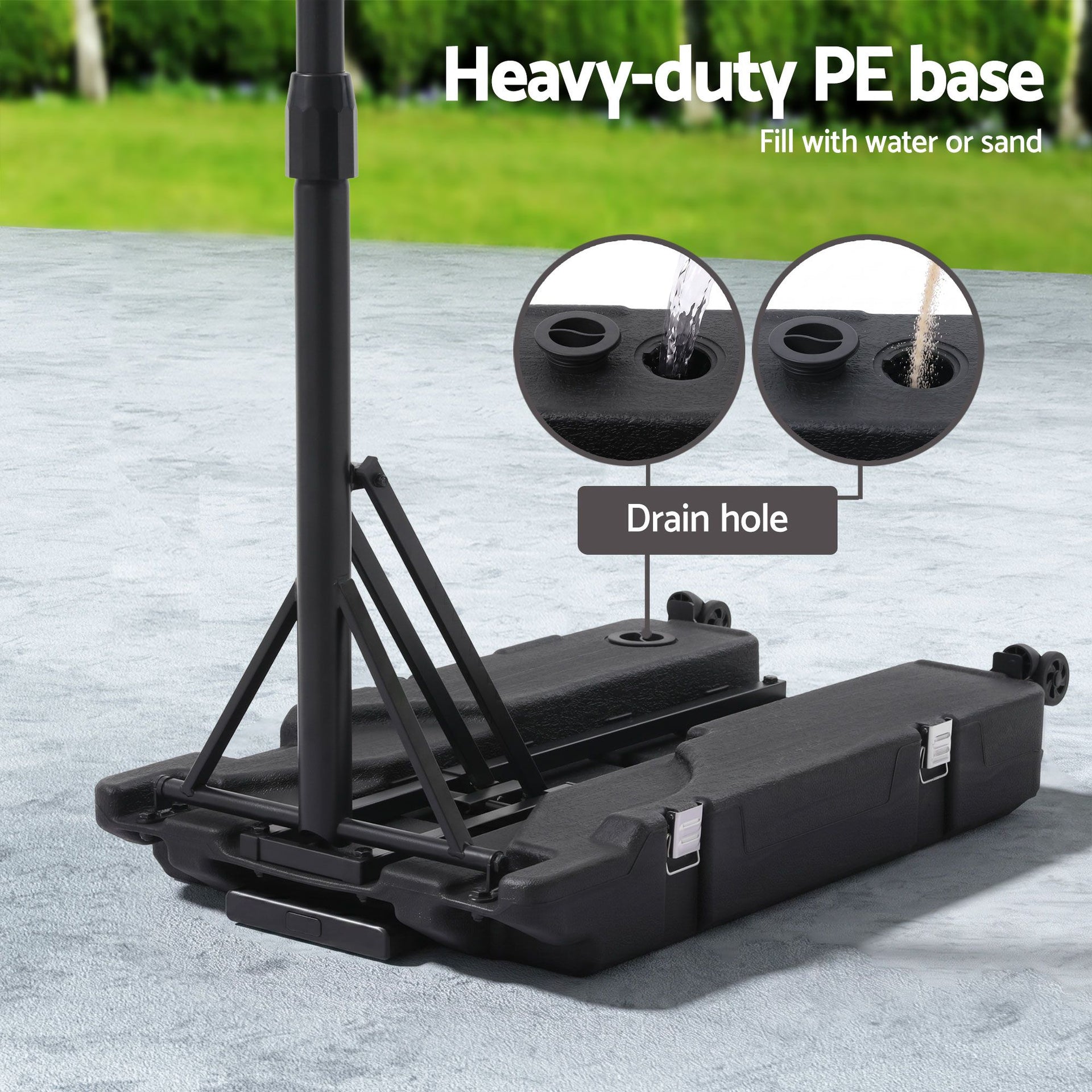 Everfit Portable Basketball Hoop System Adjustable Full Foldable Stand 2.07m Awezingly