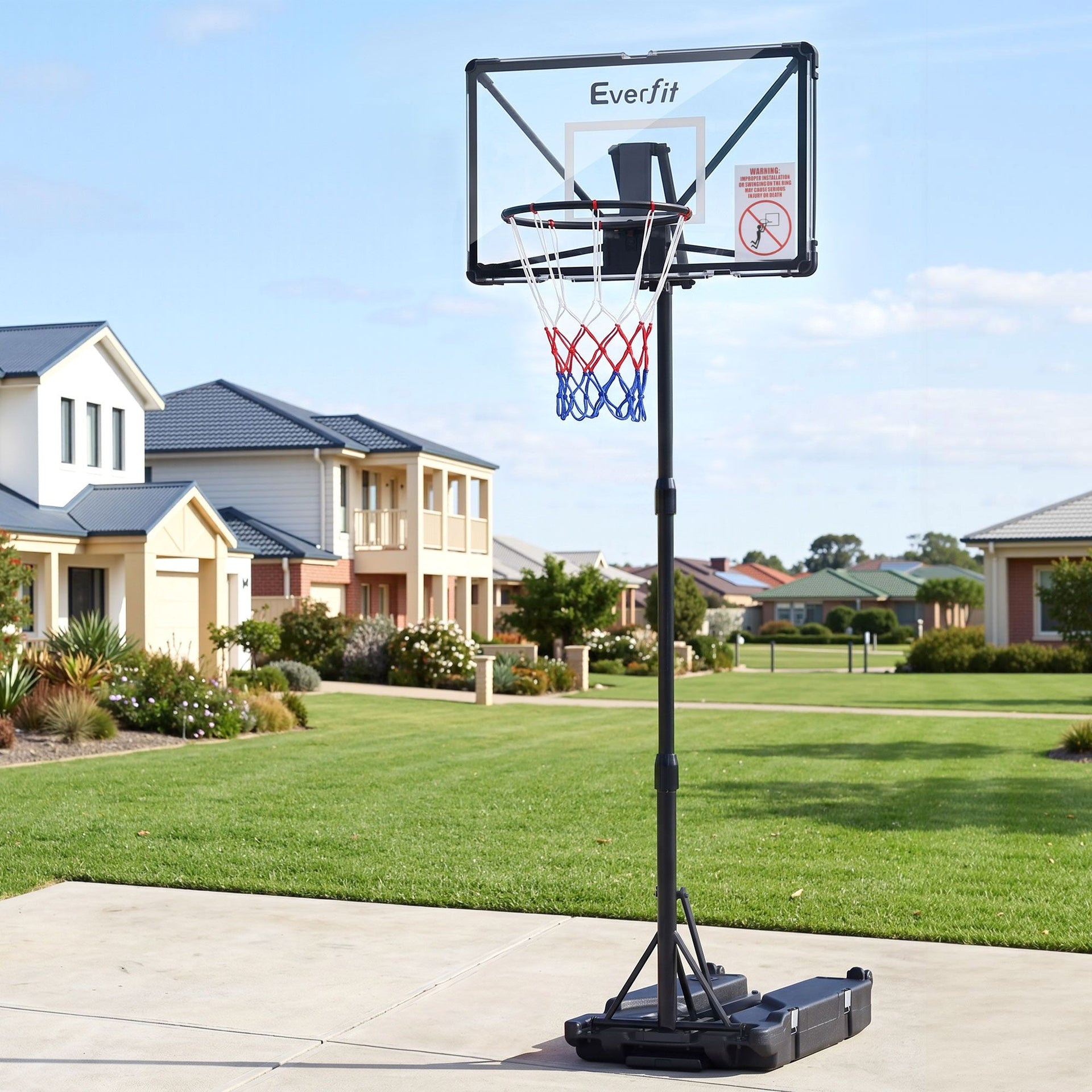 Everfit Portable Basketball Hoop System Adjustable Full Foldable Stand 2.07m Awezingly