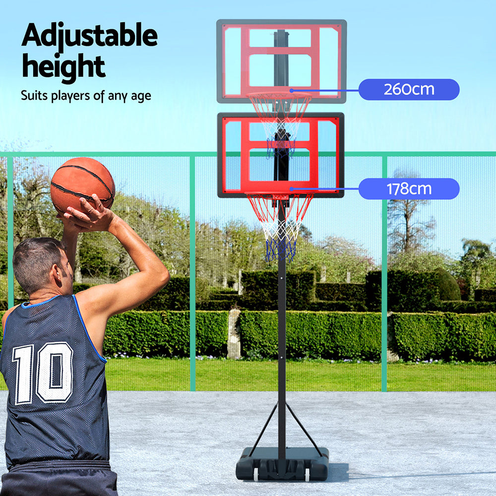 Everfit 2.6M Basketball Hoop Stand System Portable Kid Everfit