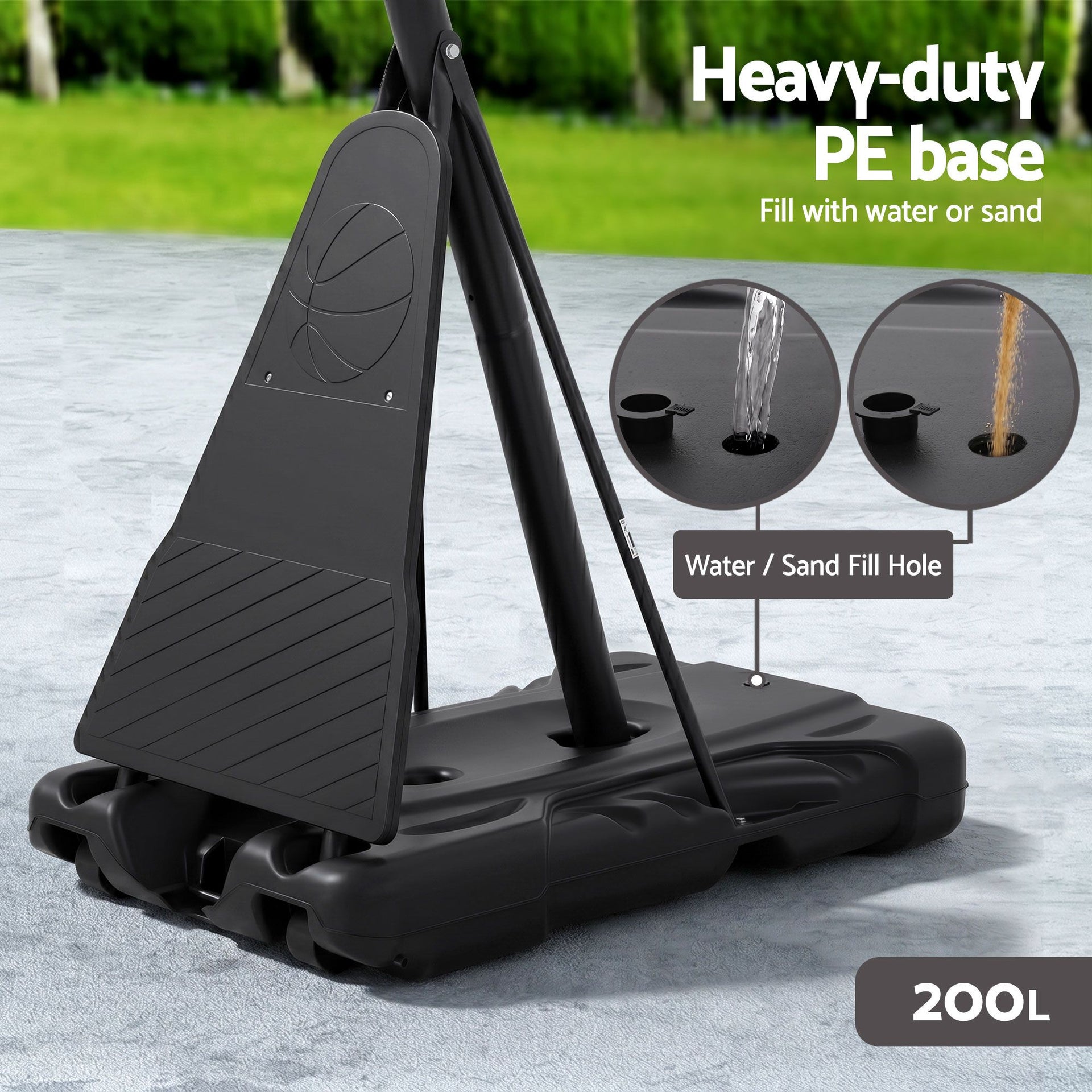 Everfit 3.05M Basketball Hoop Stand System Portable Height Adjustable Net Ring Awezingly