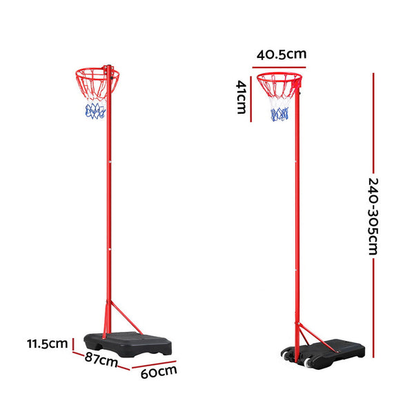 Everfit 3.05M Netball Hoop Basketball Stand System Net Ring Everfit