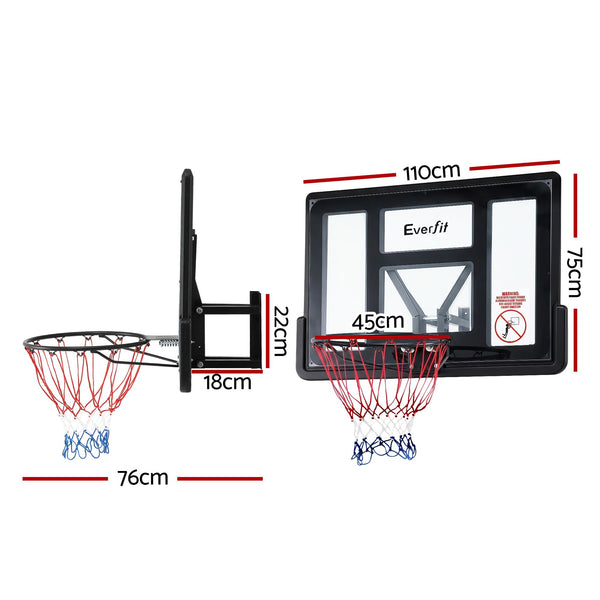 Everfit 43-Inch Wall Mount Kids Basketball Hoop Backboard Indoor Outdoor Sports Awezingly