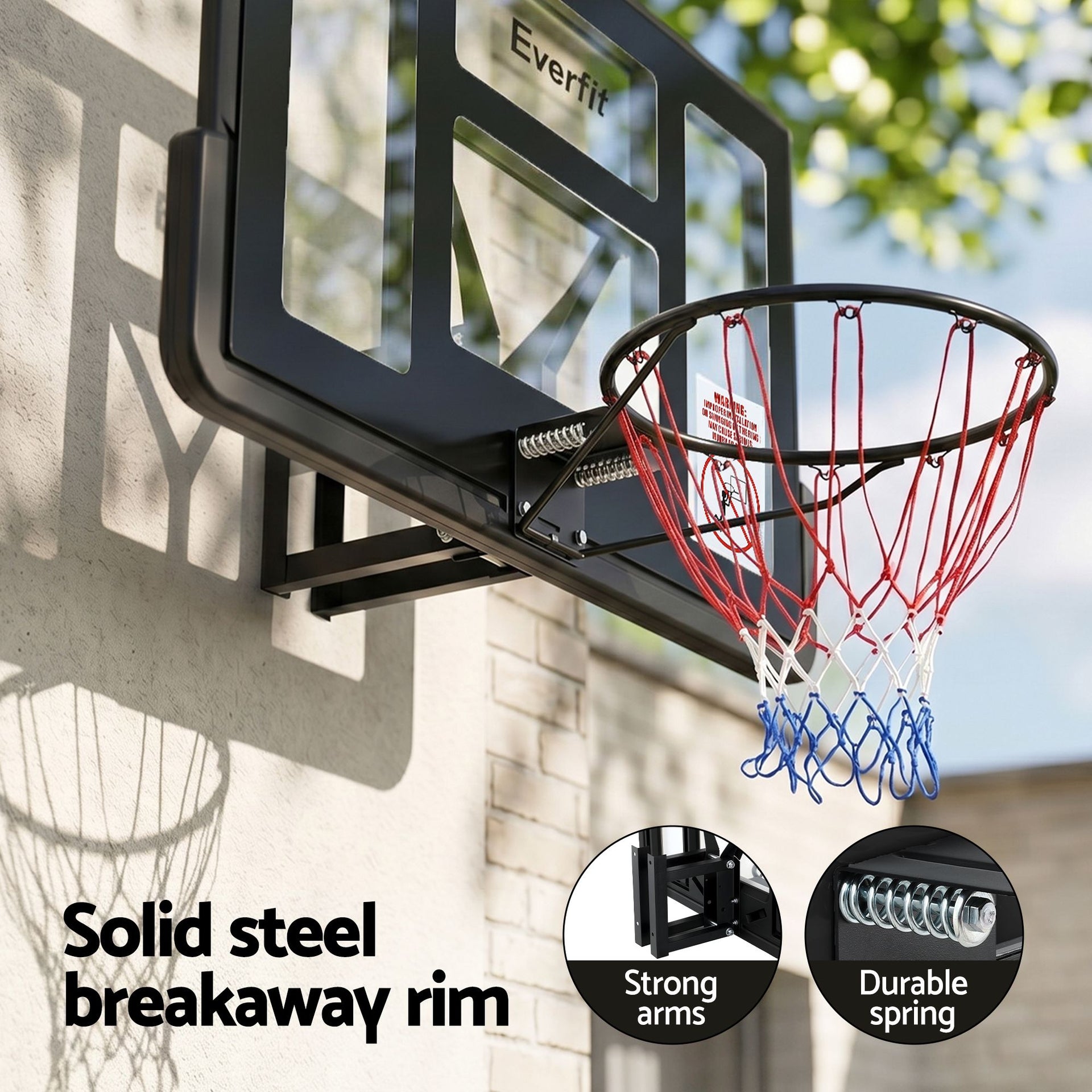 Everfit 43-Inch Wall Mount Kids Basketball Hoop Backboard Indoor Outdoor Sports Awezingly