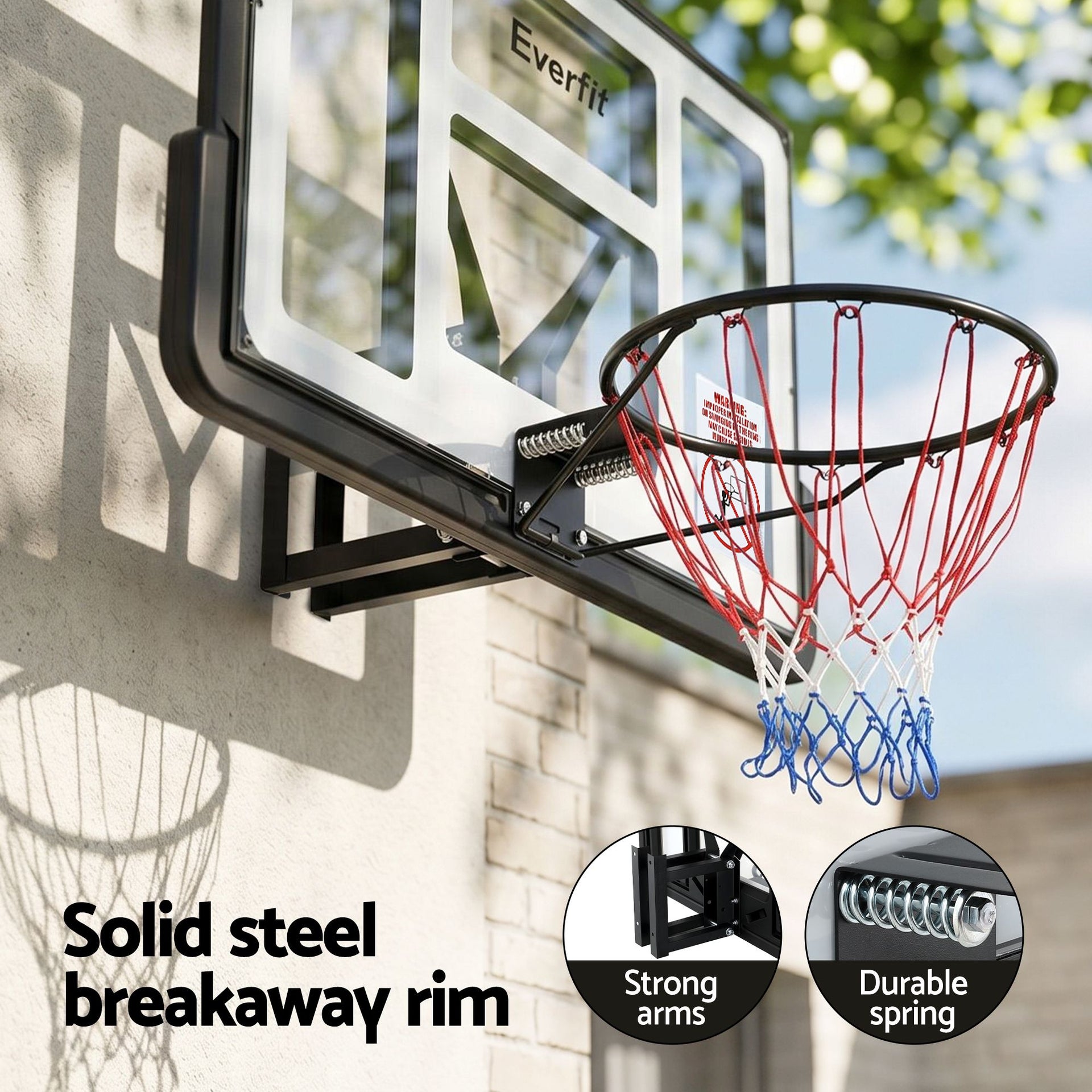 Everfit 43-Inch Wall Mount Kids Basketball Hoop Backboard Outdoor Sports Awezingly