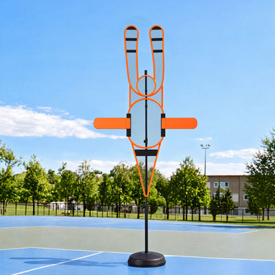Basketball Defender Dummy 155-275cm Adjustable Shooting Passing Training Mannequin Black Orange