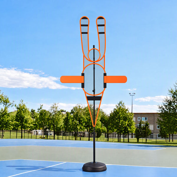 Basketball Defender Dummy 155-275cm Adjustable Shooting Passing Training Mannequin Black Orange Awezingly
