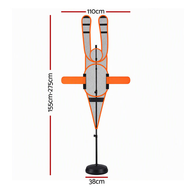 Basketball Defender Dummy 155-275cm Adjustable Shooting Passing Training Mannequin Black Orange Awezingly