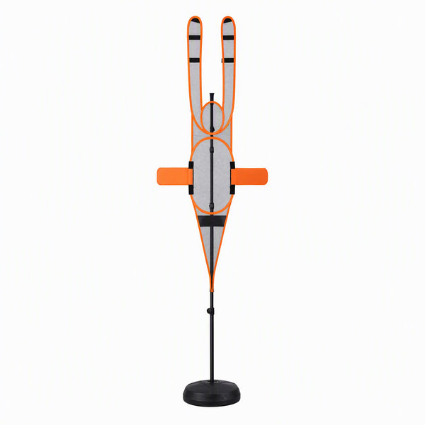Basketball Defender Dummy 155-275cm Adjustable Shooting Passing Training Mannequin Black Orange Awezingly