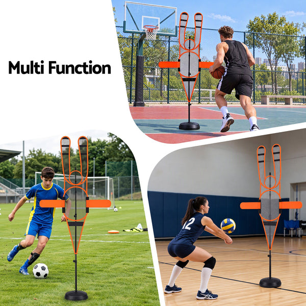 Basketball Defender Dummy 155-275cm Adjustable Shooting Passing Training Mannequin Black Orange Awezingly