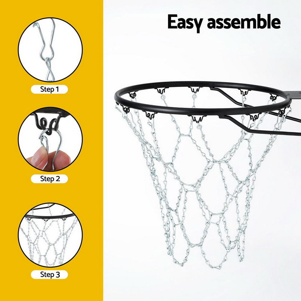 Everfit Basketball Ring Metal Braided Chain Net 12 Loop Everfit