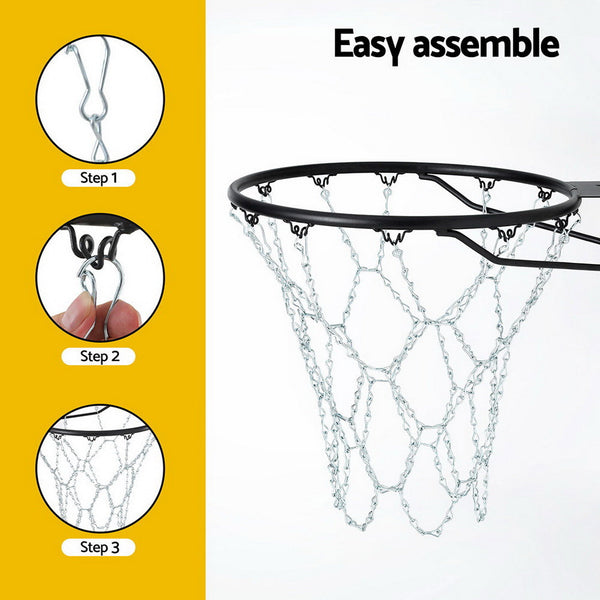 Everfit Basketball Ring Metal Braided Chain Net 12 Loop Everfit