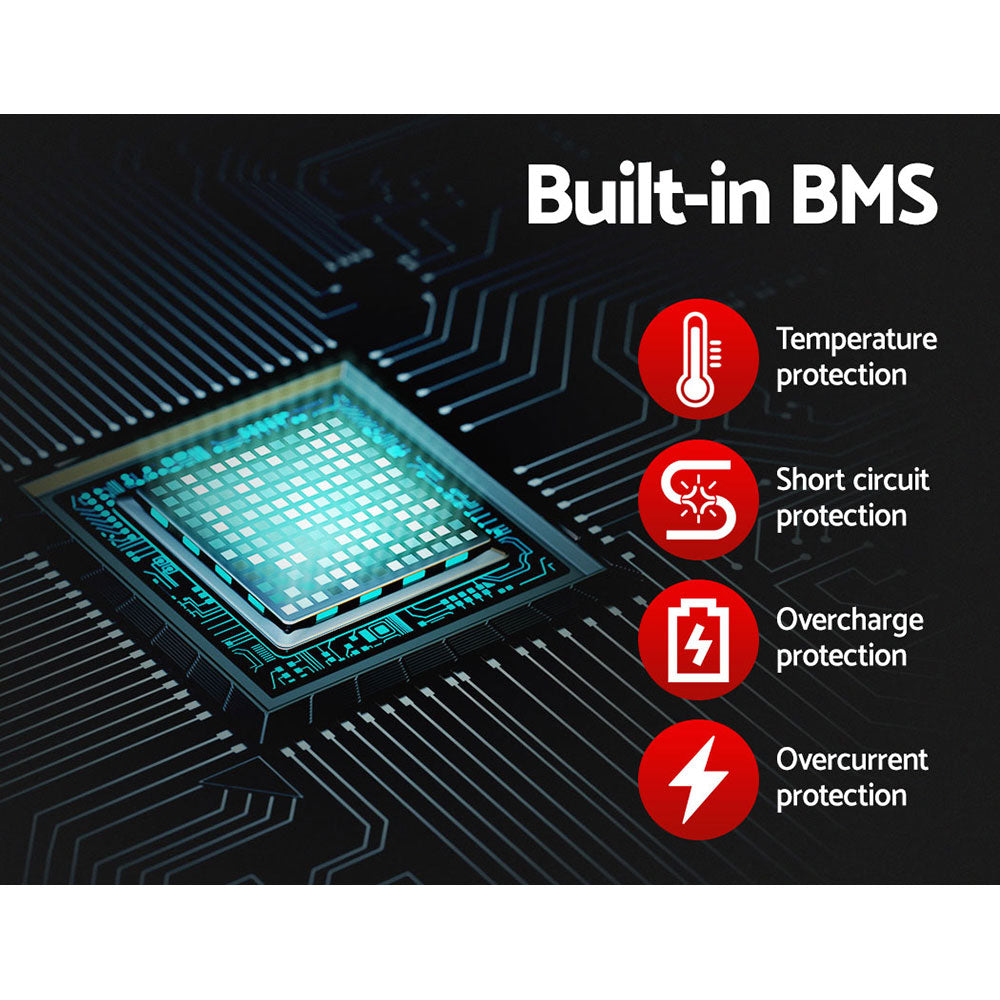 Giantz 12V 200Ah Lithium Battery LiFePO4 Deep Cycle Box Solar Caravan Camping Awezingly