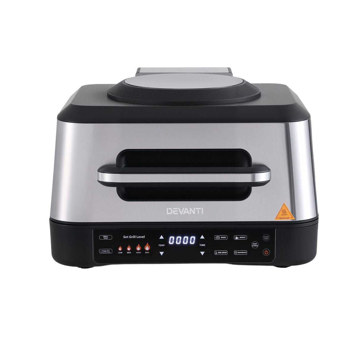 Devanti 5-in-1 Electric BBQ Grill Air Fryer, 2200W 8L Smart Thermometer Awezingly