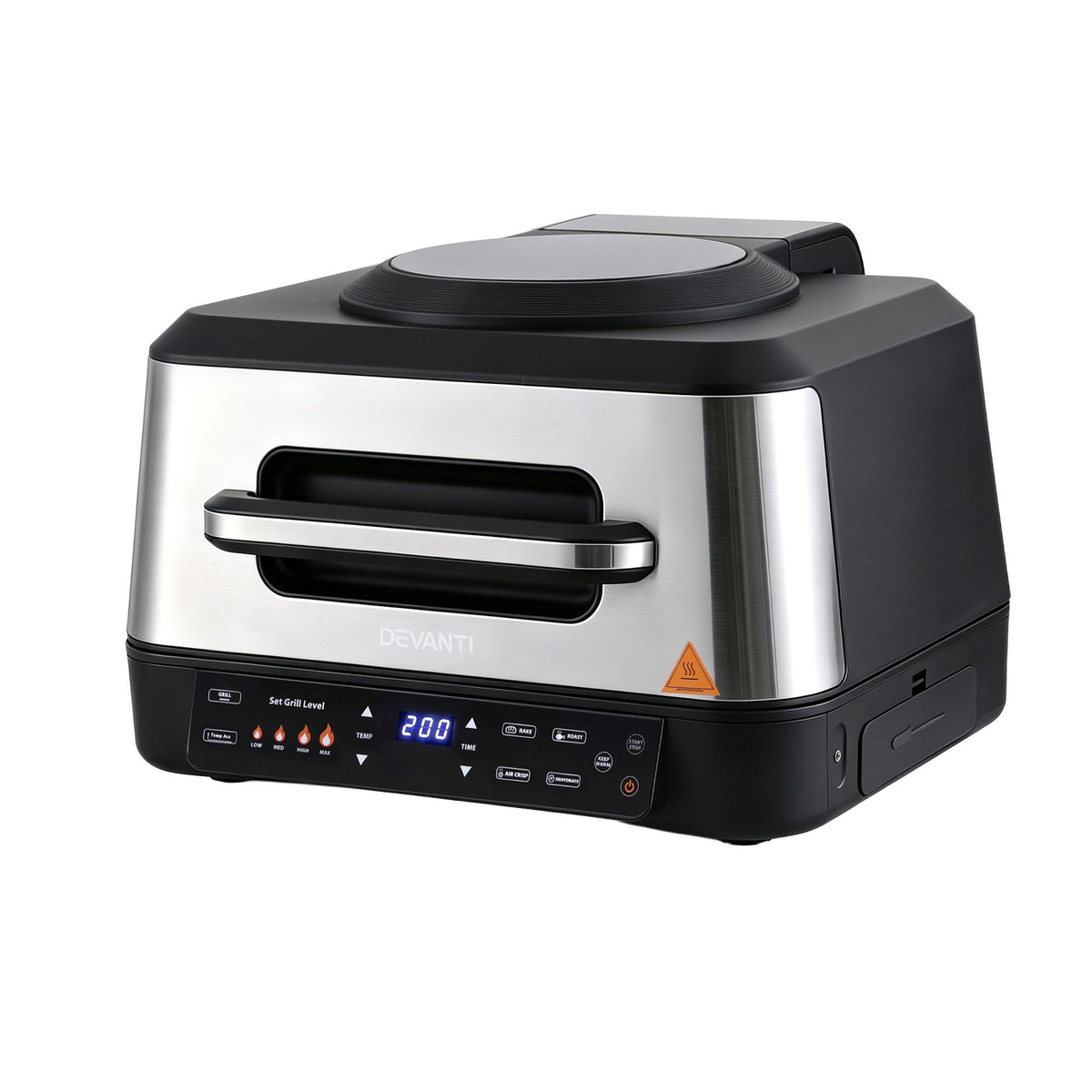 Devanti 5-in-1 Electric BBQ Grill Air Fryer, 2200W 8L Smart Thermometer Awezingly