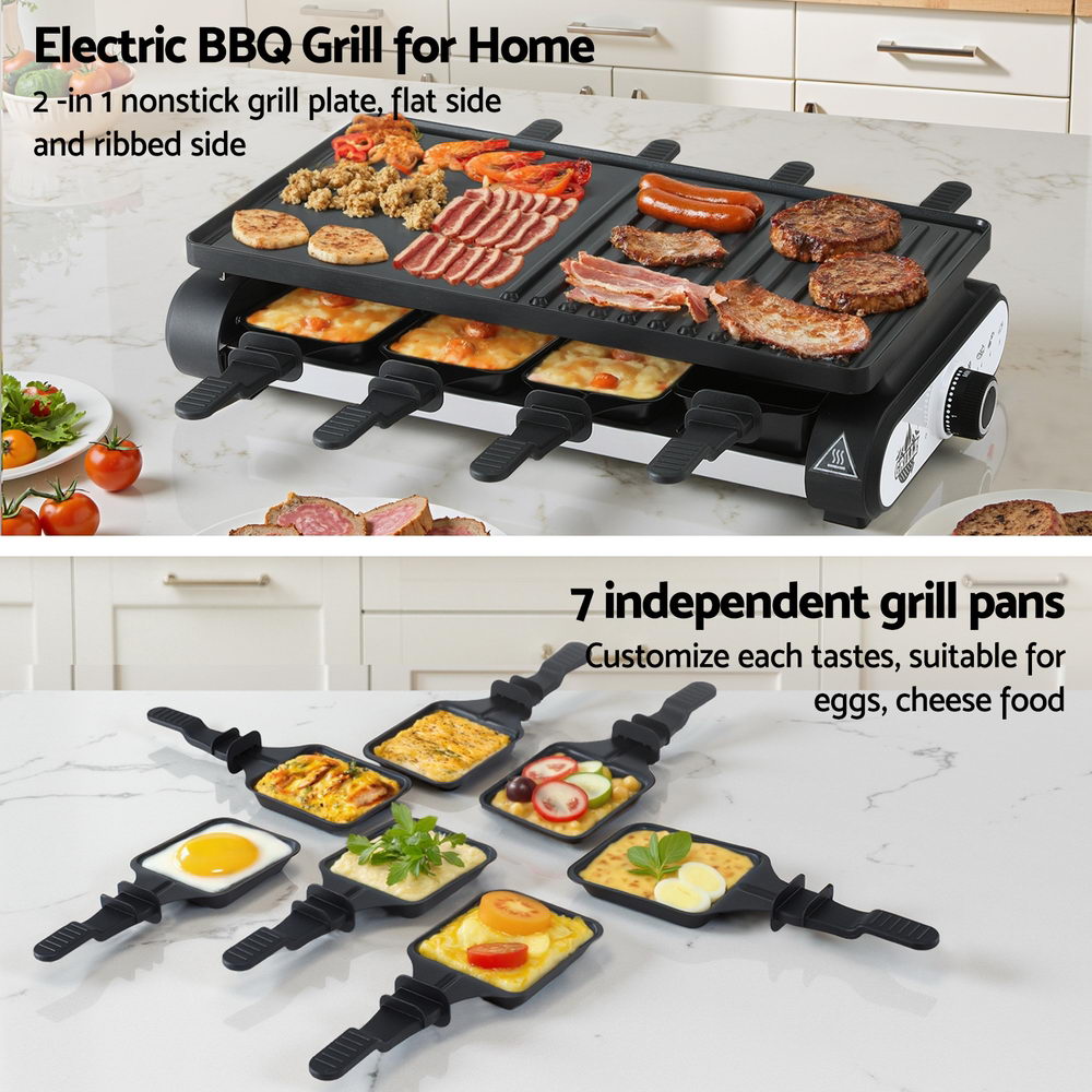 Grillz 1400W Electric BBQ Grill w/ 7 Cooking Pans Awezingly
