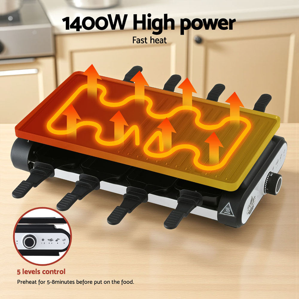 Grillz 1400W Electric BBQ Grill w/ 7 Cooking Pans Awezingly