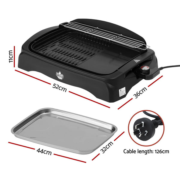 Grillz 1950W Electric BBQ Grill Non-stick Plate for Indoor Outdoor Awezingly