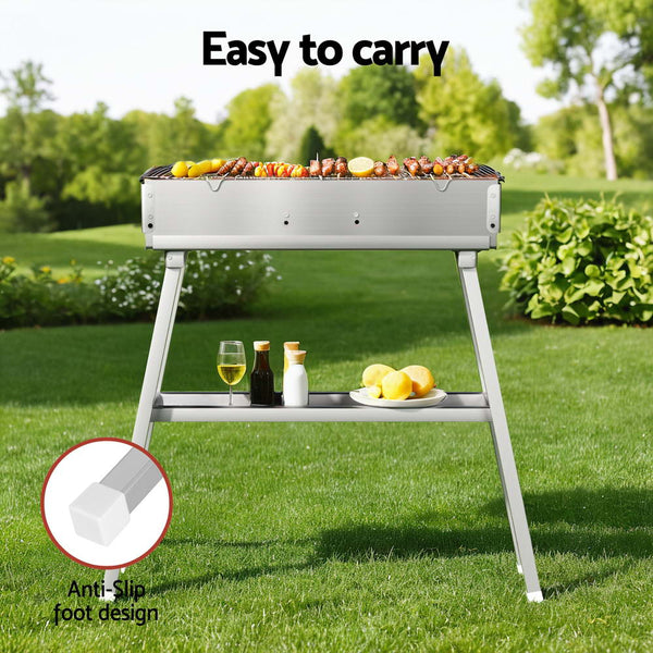Grillz BBQ Grill Charcoal Smoker Portable Barbecue Awezingly