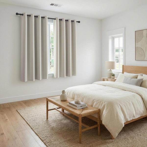 Artiss Blockout Curtains 2X 132x160cm Thermal Insulated Eyelet Drapes Beige Awezingly