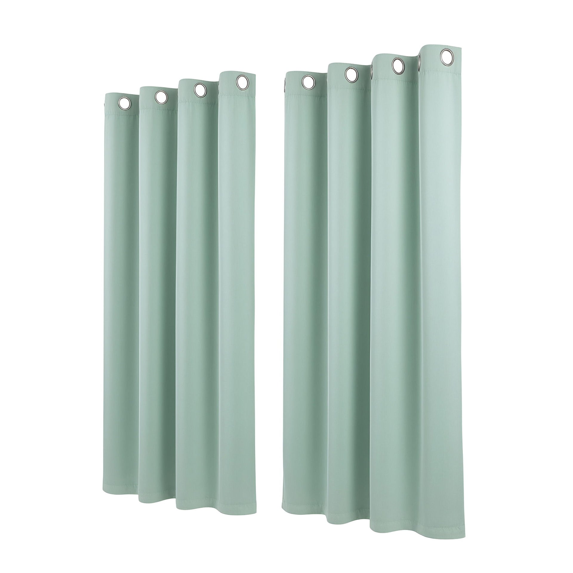 Artiss Blockout Curtains 2X 132x160cm Thermal Insulated Eyelet Drapes Green Awezingly