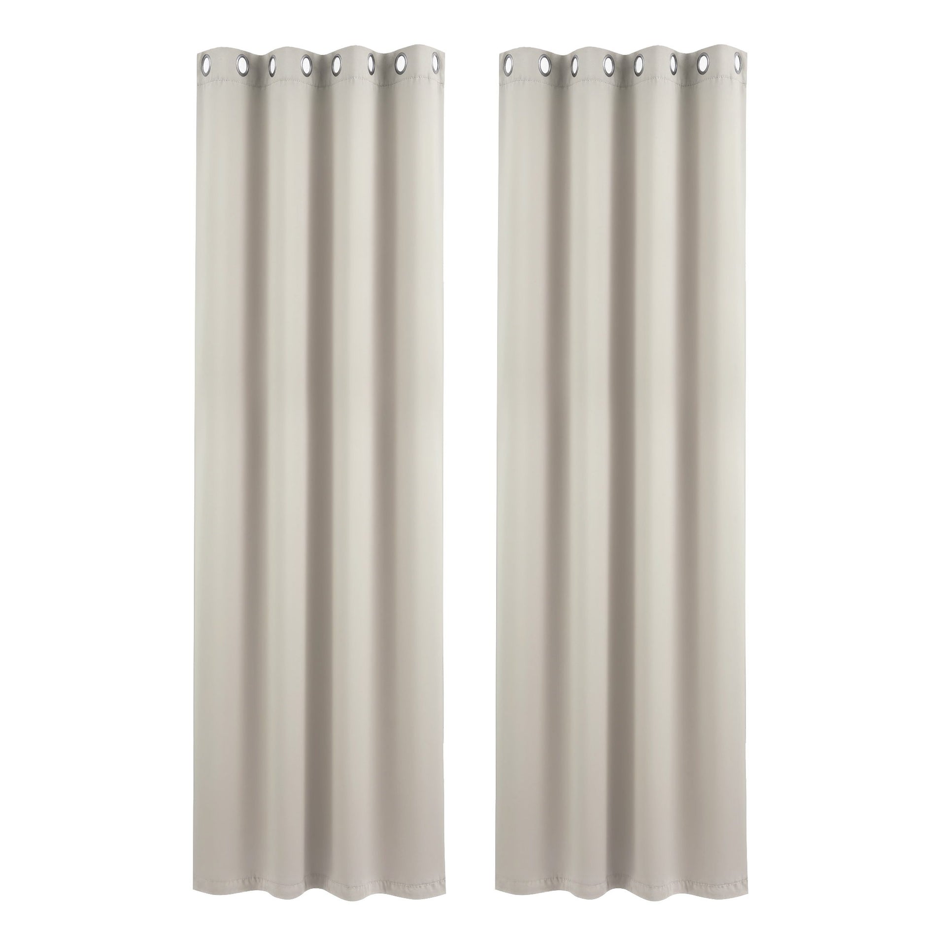 Artiss Blockout Curtains 2X 132x213cm Thermal Insulated Eyelet Drapes Beige Awezingly
