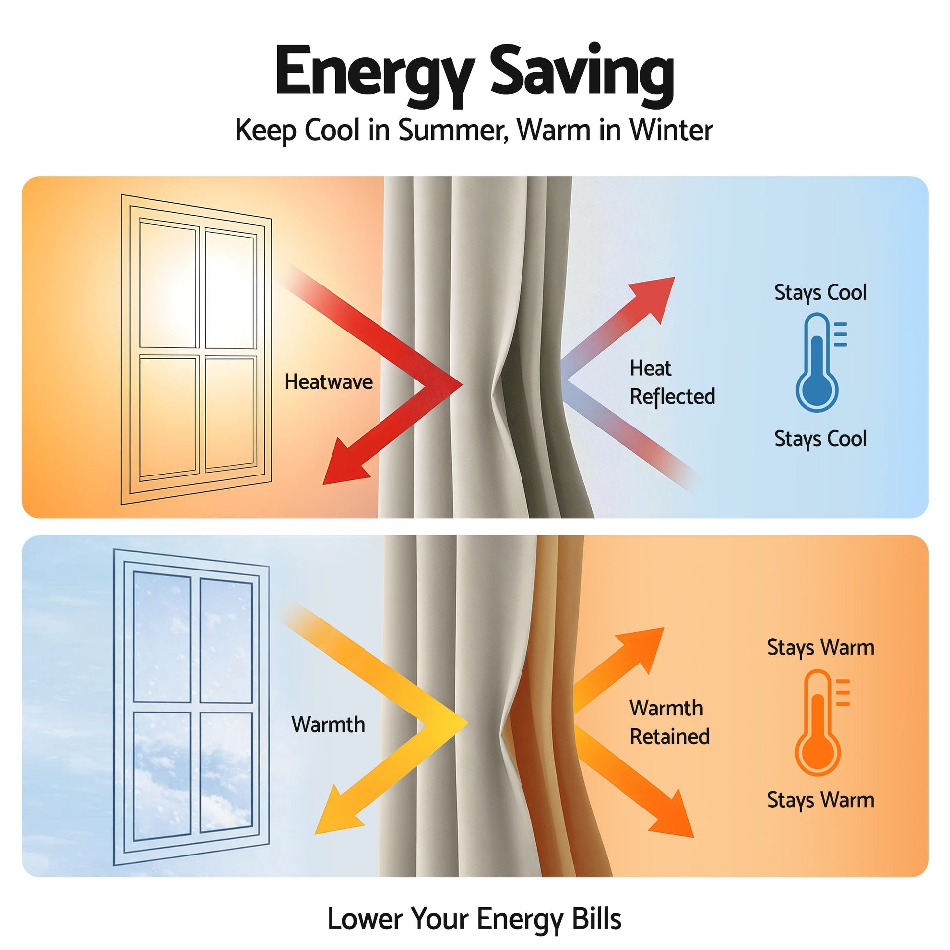 Artiss Blockout Curtains 2X 132x213cm Thermal Insulated Eyelet Drapes Beige Awezingly