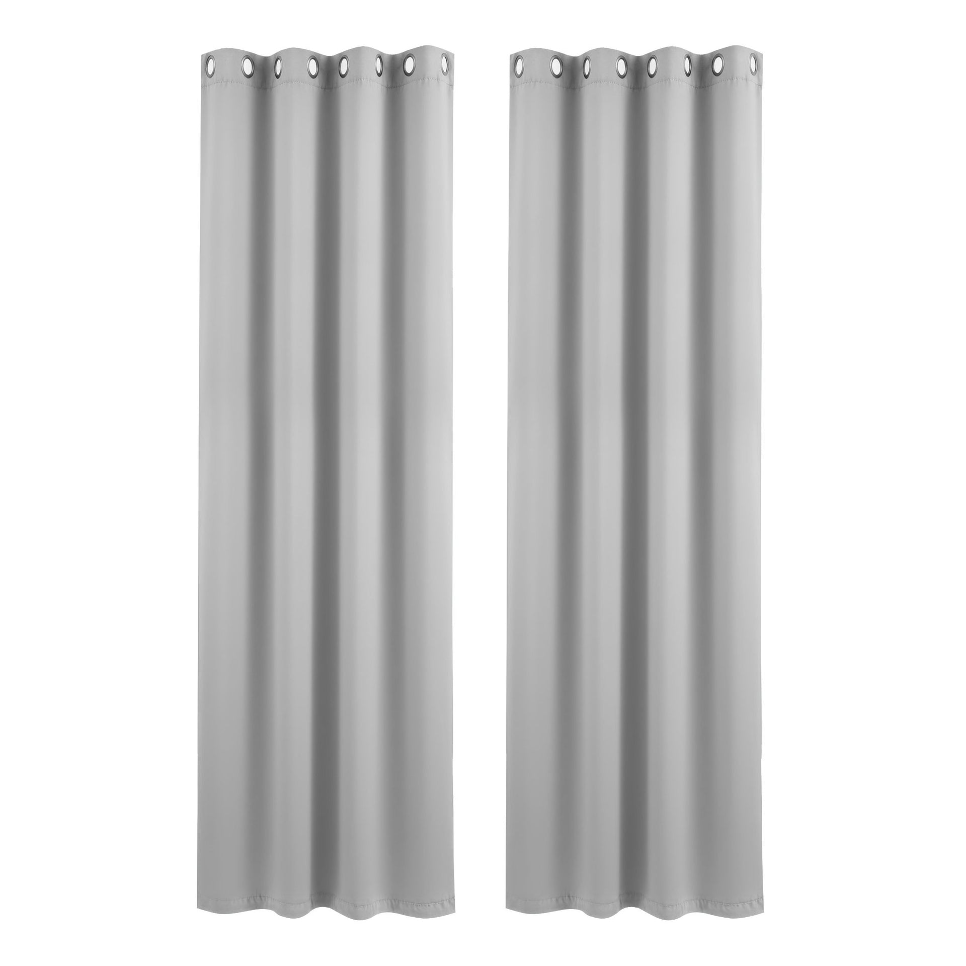 Artiss Blockout Curtains 2X 132x213cm Thermal Insulated Eyelet Drapes Grey Awezingly