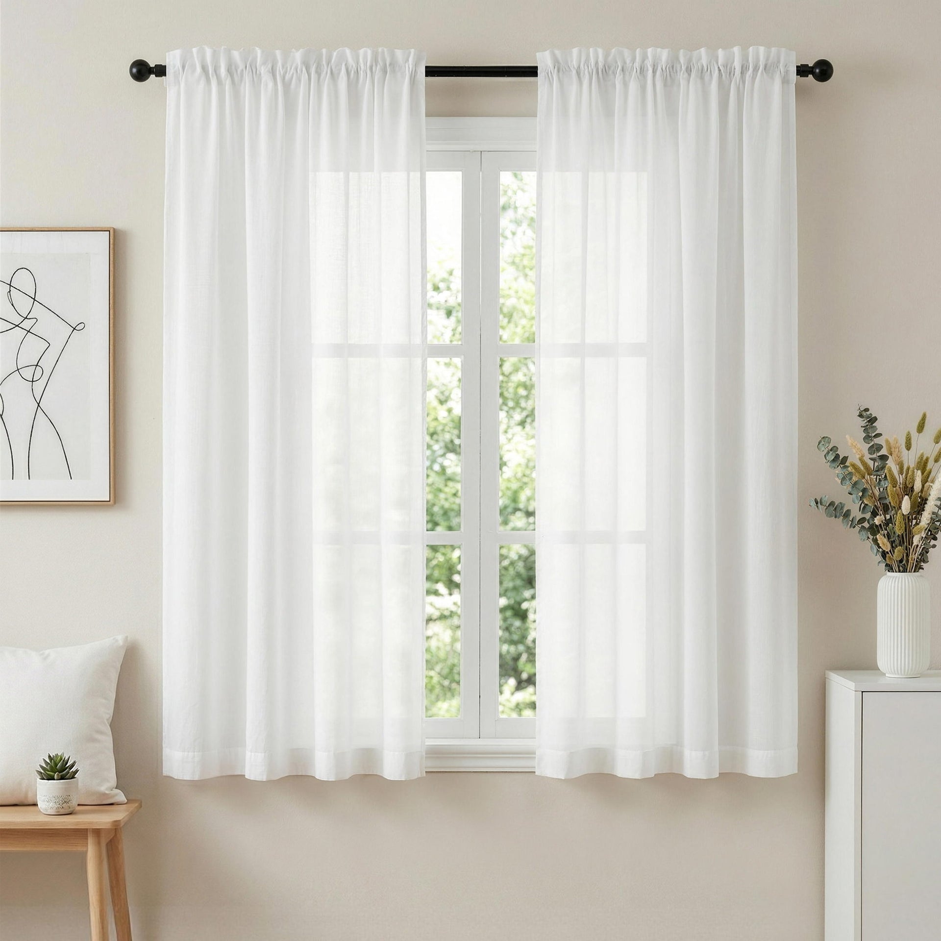 Artiss Blockout Curtains 2X 132x160cm Light Filtering Window Drapes Rod Pocket Awezingly