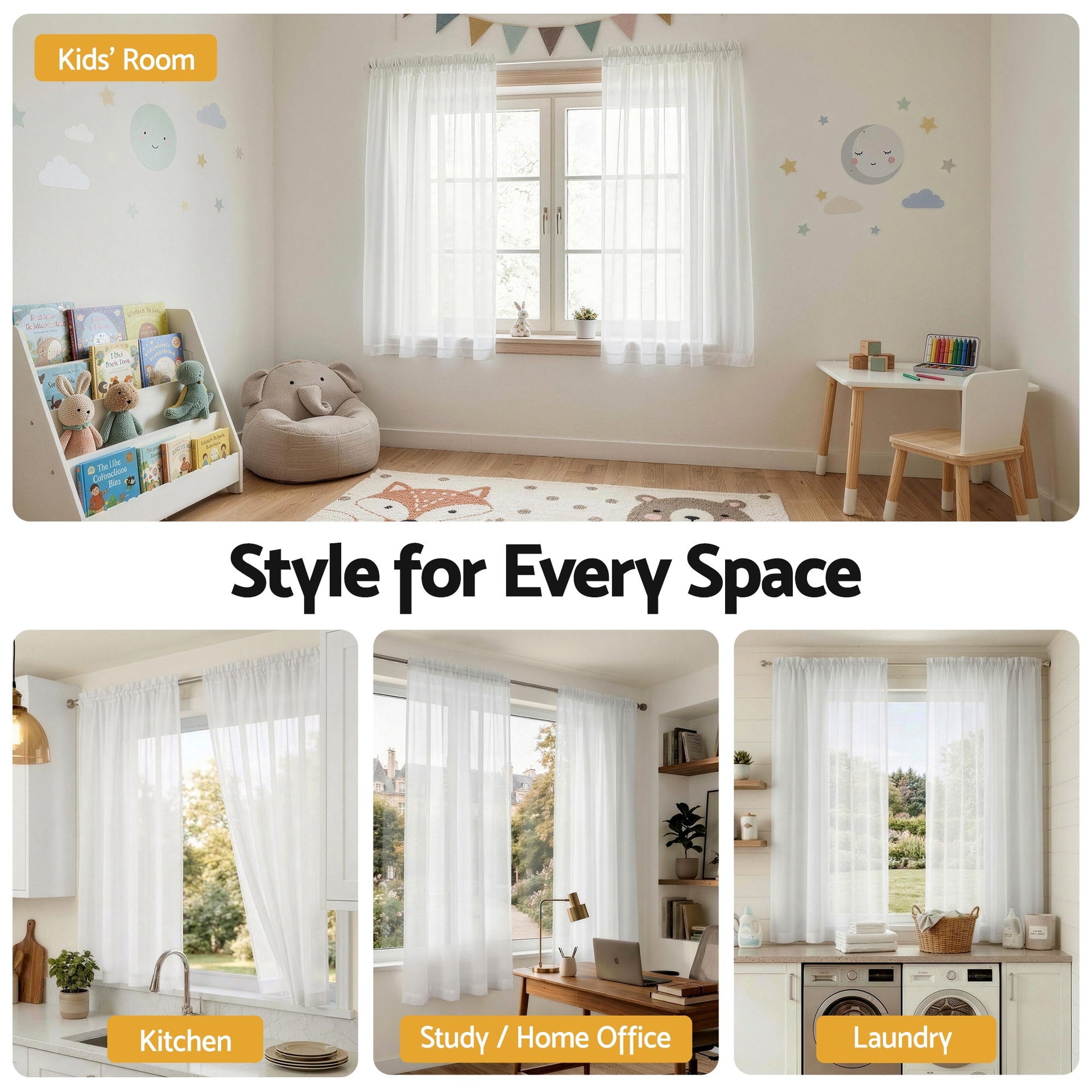 Artiss Blockout Curtains 2X 132x160cm Light Filtering Window Drapes Rod Pocket Awezingly