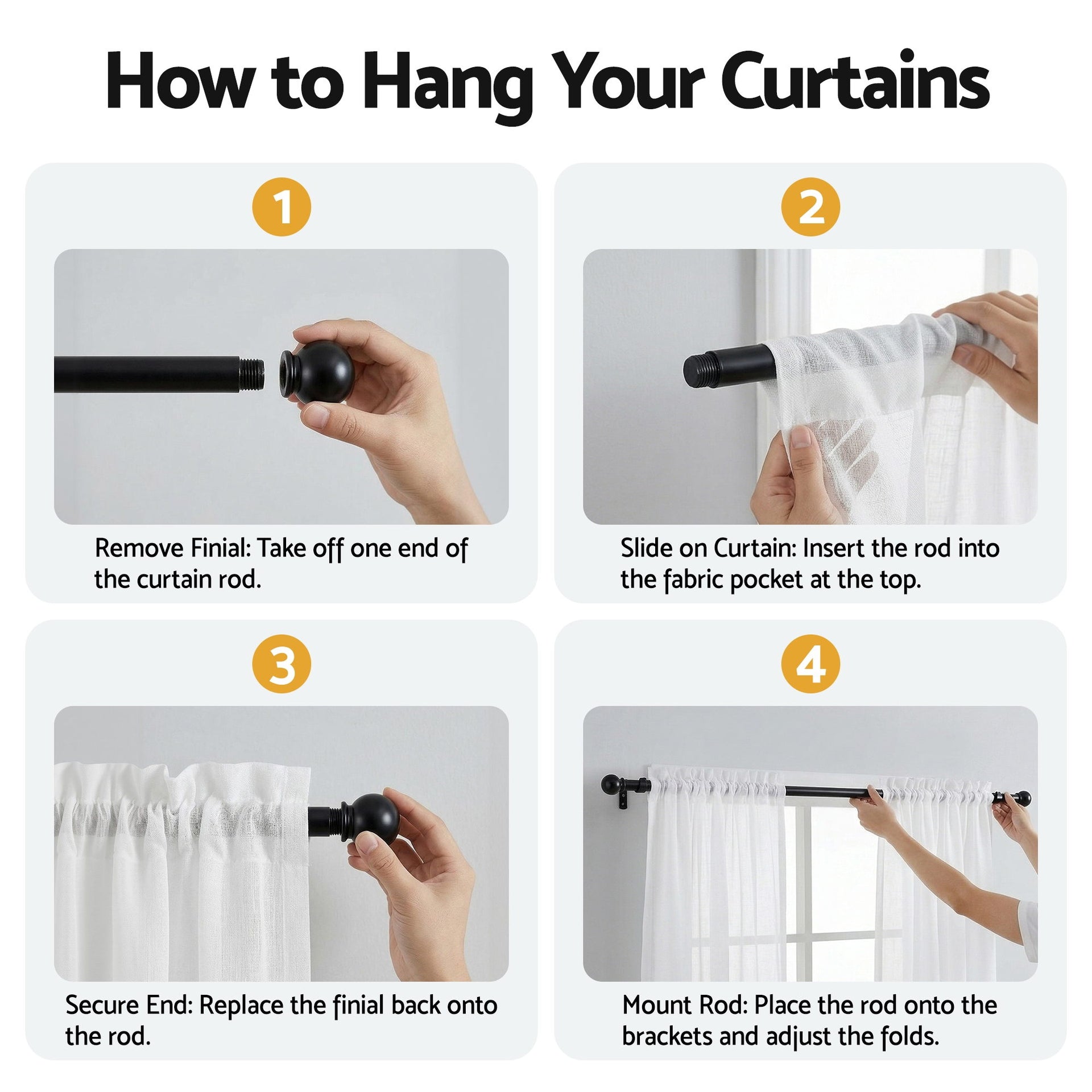 Artiss Blockout Curtains 2X 132x160cm Light Filtering Window Drapes Rod Pocket Awezingly