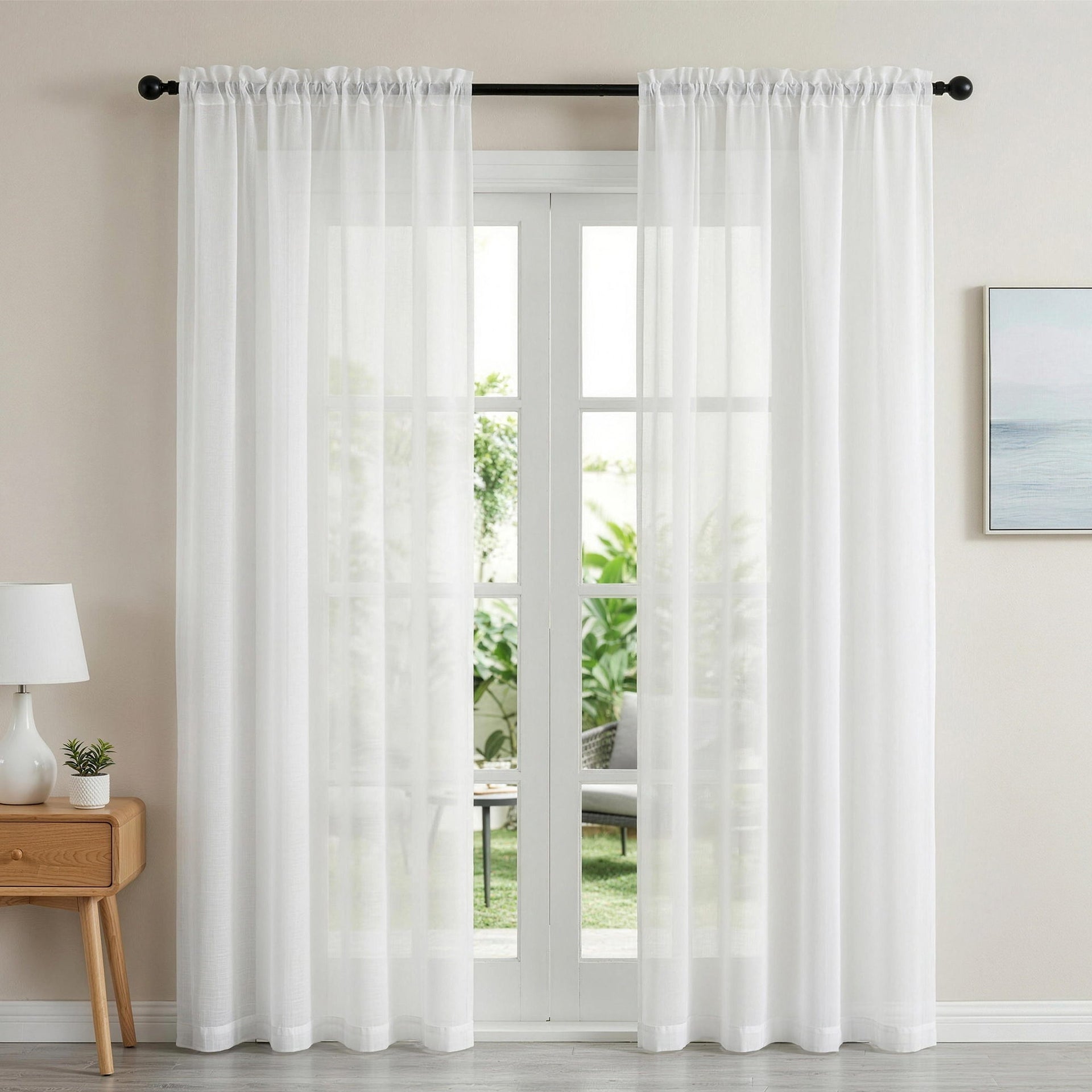 Artiss Blockout Curtains 2X 132x213cm Light Filtering Window Drapes Rod Pocket Awezingly