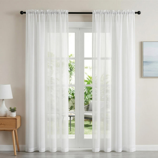 Artiss Blockout Curtains 2X 132x213cm Light Filtering Window Drapes Rod Pocket Awezingly