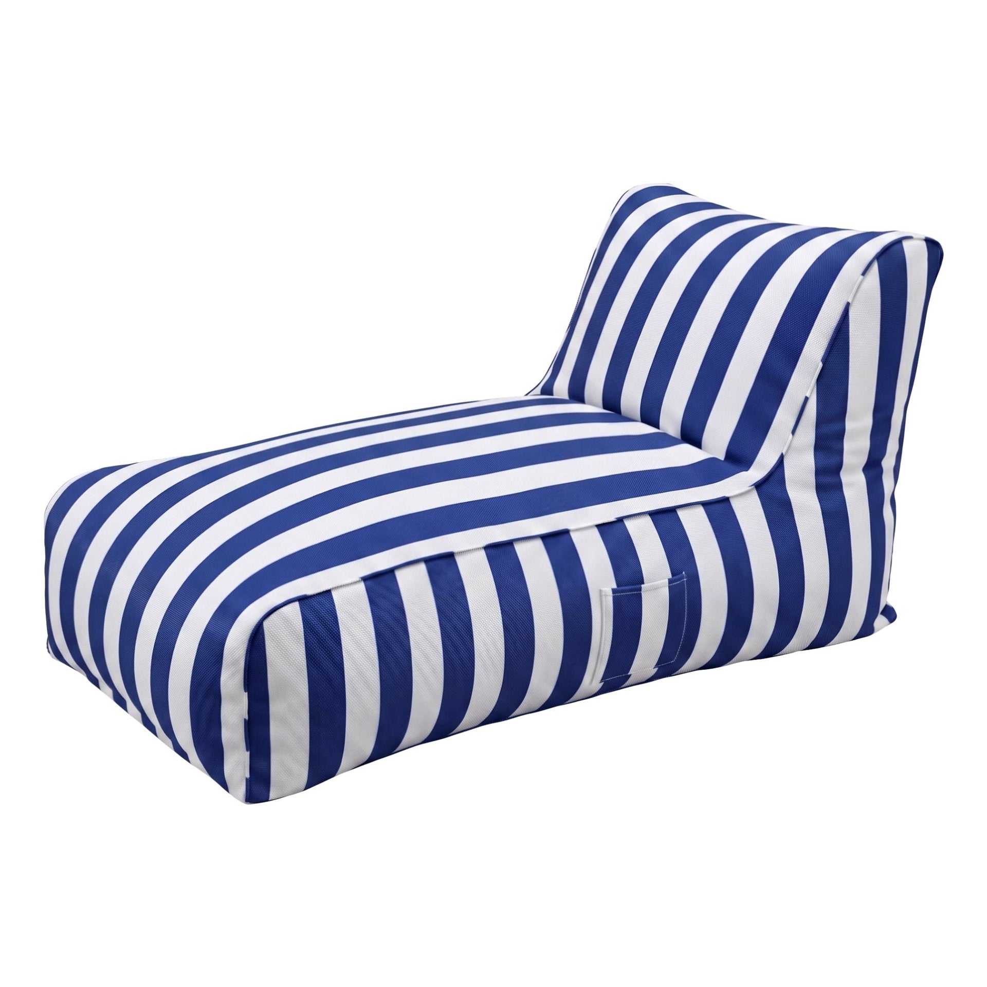 Artiss Outdoor Bean Bag Chair Cover (No Filler) Splash-Proof Beanbag Lounge Sofacover Stuffed Animal Storage Bean Bag Cover for Patio Poolside Relaxing, Blue Awezingly